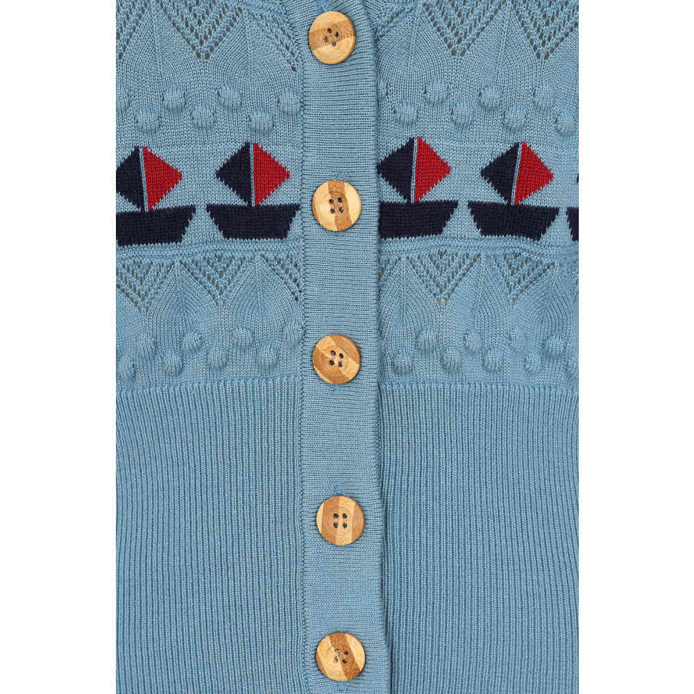Banned - Kitty Sail Cardigan - Blue